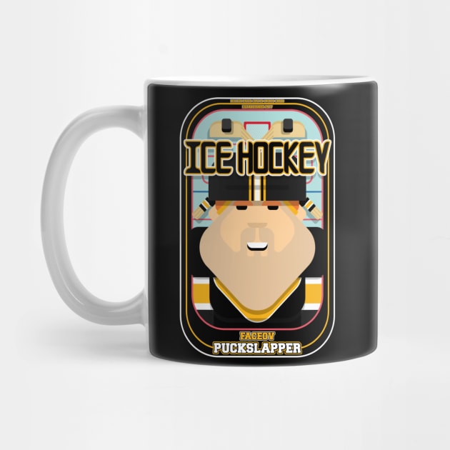 Ice Hockey Black and Yellow - Faceov Puckslapper - Josh version by Boxedspapercrafts